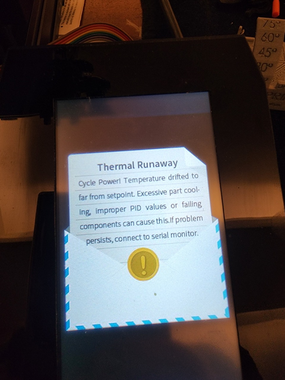 Thermal runaway error